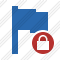 Flag Blue Lock Icon