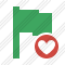 Flag Green Favorites Icon