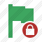 Flag Green Lock Icon