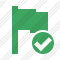 Flag Green Ok Icon