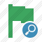 Flag Green Search Icon