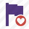 Flag Purple Favorites Icon