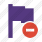 Flag Purple Stop Icon