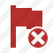 Flag Red Cancel Icon