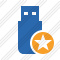 Flash Drive Star Icon