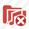 Icône Folder Music Cancel