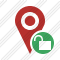 Map Pin Unlock Icon