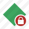 Rhombus Green Lock Icon