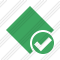 Rhombus Green Ok Icon