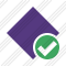 Rhombus Purple Ok Icon