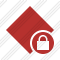 Rhombus Red Lock Icon