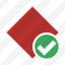 Rhombus Red Ok Icon