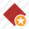 Rhombus Red Star Icon