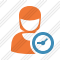 User Woman 2 Clock Icon