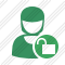 User Woman Unlock Icon