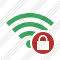 Icone Wi Fi Green Lock