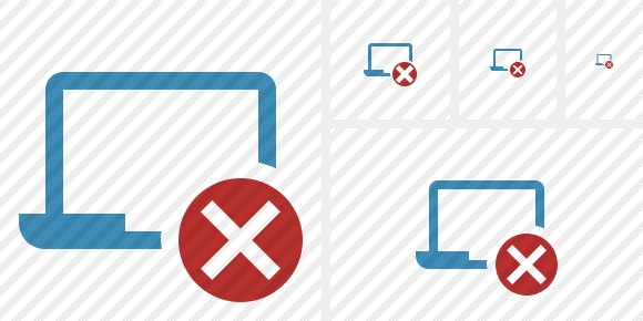 Laptop Cancel Symbol