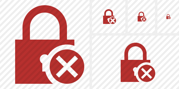 Lock Cancel Icon Lock Cancel Icon