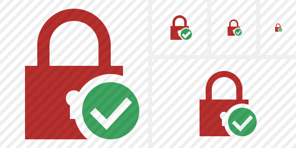 Lock Ok Icon Lock Ok Icon