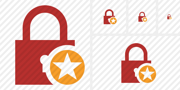 Lock Star Icon Lock Star Icon