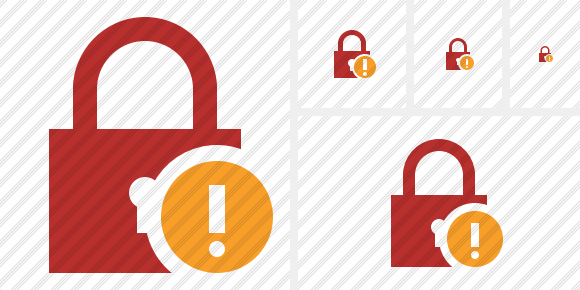 Lock Warning Icon Lock Warning Icon