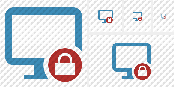 Monitor Lock Icon Monitor Lock Icon