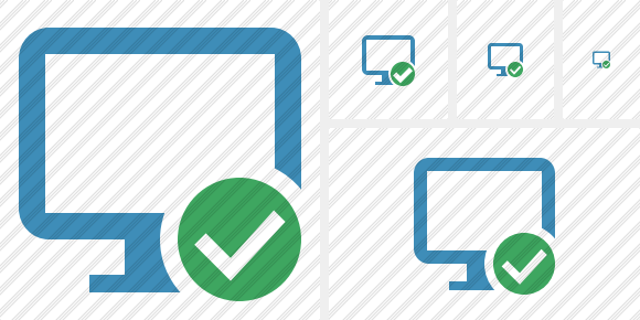 Monitor Ok Icon Monitor Ok Icon