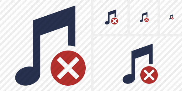 Music Cancel Icon Music Cancel Icon