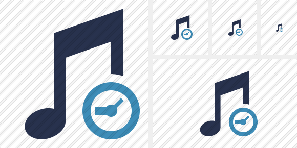 Music Clock Icon Music Clock Icon