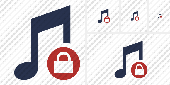 Music Lock Icon Music Lock Icon