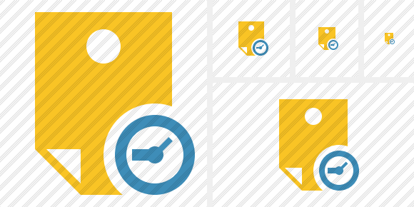 Note Clock Icon Note Clock Icon