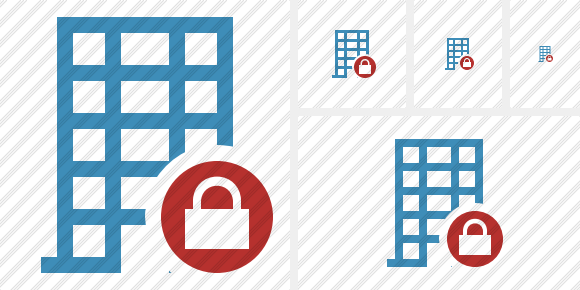 Office Building Lock Symbol