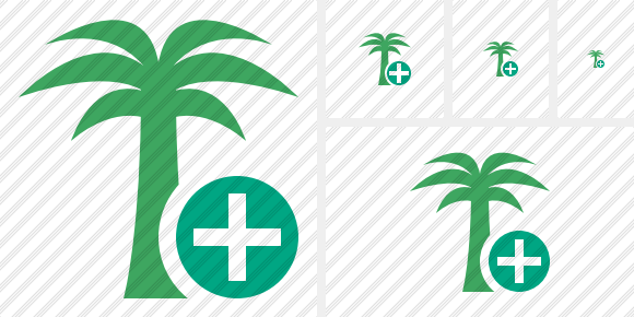 Palmtree Add Icon Palmtree Add Icon