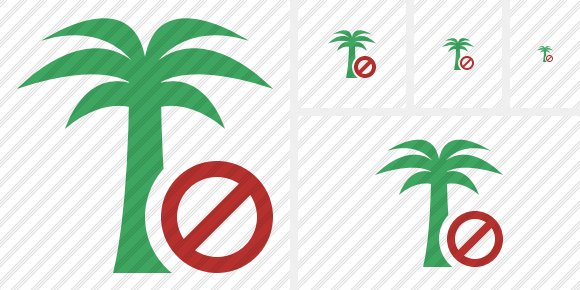 Palmtree Block Icon Palmtree Block Icon