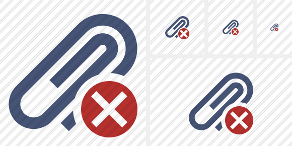 Paperclip Cancel Icon Paperclip Cancel Icon