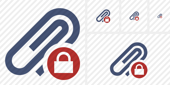 Paperclip Lock Icon Paperclip Lock Icon