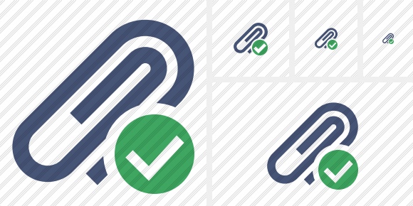 Paperclip Ok Icon Paperclip Ok Icon