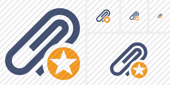 Paperclip Star Icon Paperclip Star Icon