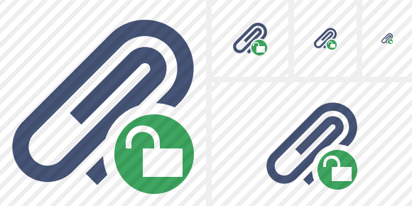 Paperclip Unlock Icon Paperclip Unlock Icon
