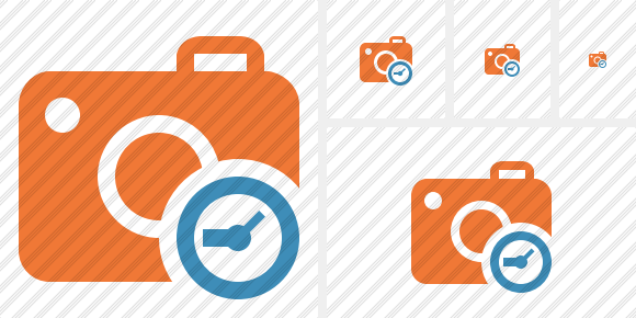 Photocamera Clock Icon