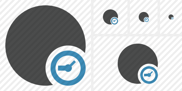 Point Dark Clock Icon Point Dark Clock Icon