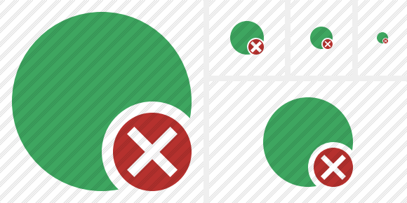 Icône Point Green Cancel Icône Point Green Cancel