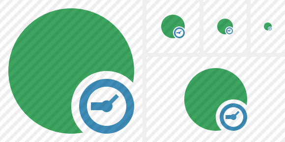 Icône Point Green Clock Icône Point Green Clock
