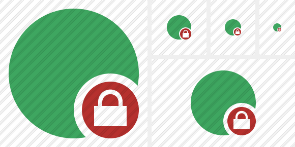 Icône Point Green Lock Icône Point Green Lock