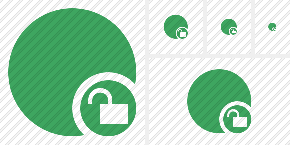 Icône Point Green Unlock Icône Point Green Unlock