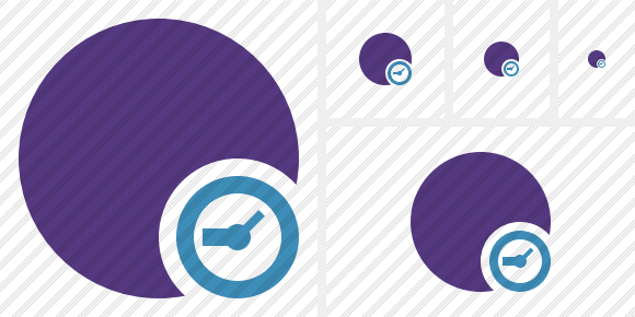 Point Purple Clock Icon