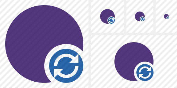 Point Purple Refresh Symbol