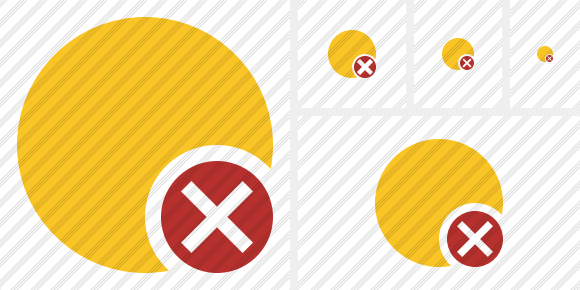 Point Yellow Cancel Symbol