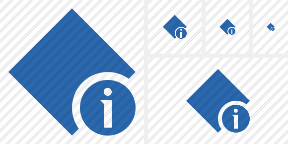 Rhombus Blue Information Symbol