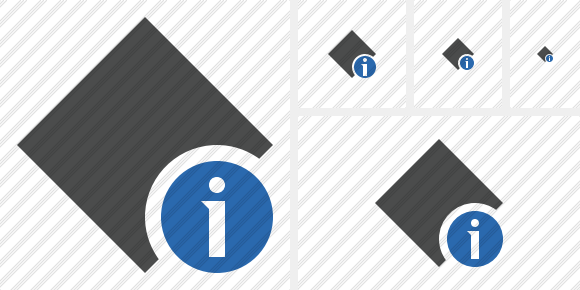 Rhombus Dark Information Symbol